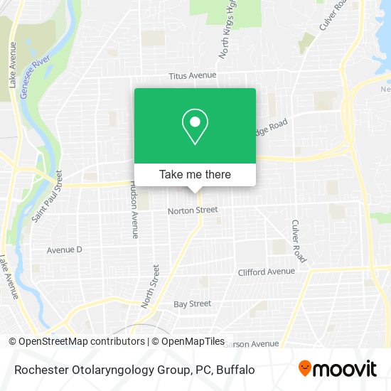 Mapa de Rochester Otolaryngology Group, PC