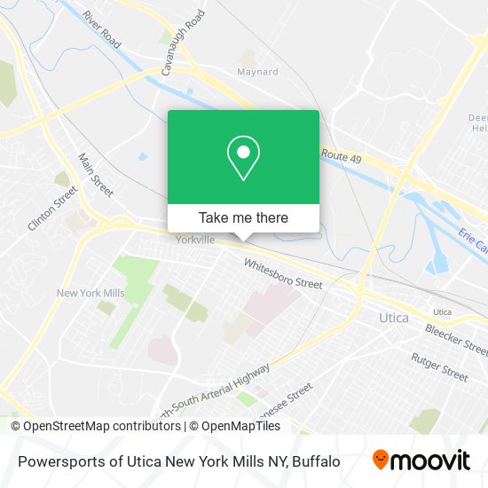 Powersports of Utica New York Mills NY map