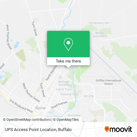 UPS Access Point Location map