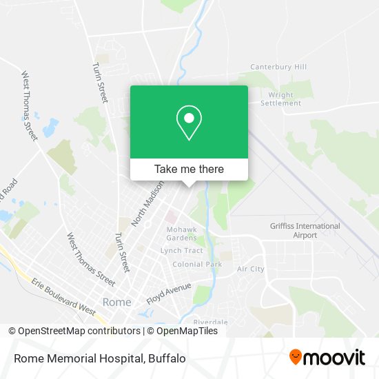 Mapa de Rome Memorial Hospital