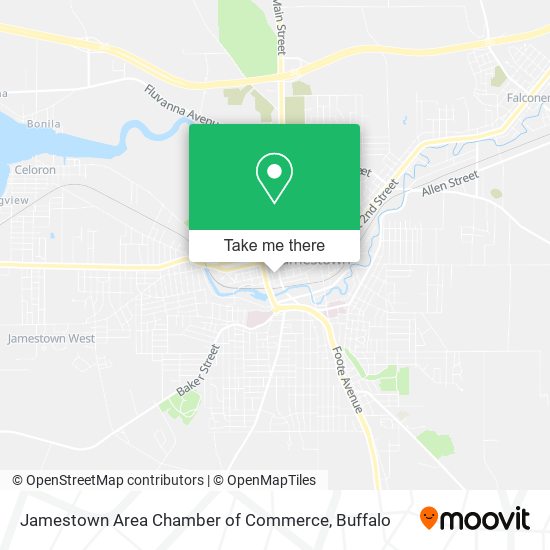 Jamestown Area Chamber of Commerce map