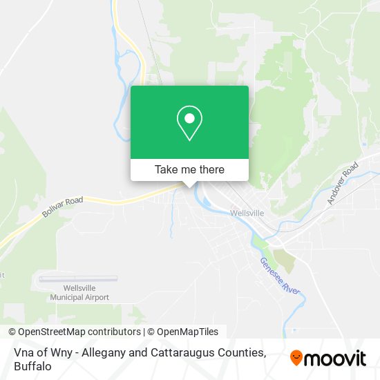 Vna of Wny - Allegany and Cattaraugus Counties map