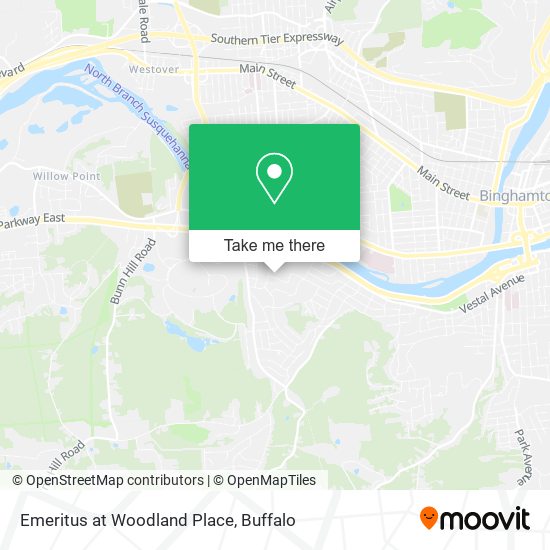 Emeritus at Woodland Place map