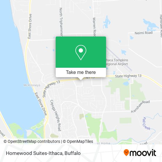 Mapa de Homewood Suites-Ithaca