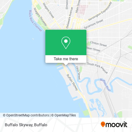 Buffalo Skyway map