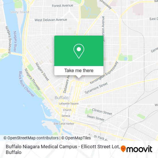 Buffalo Niagara Medical Campus - Ellicott Street Lot map