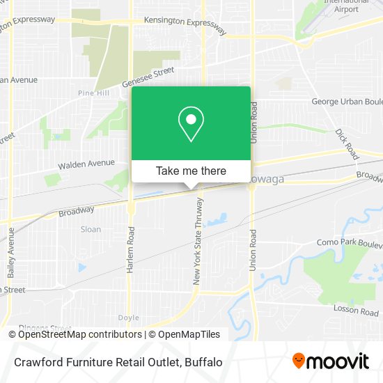 Crawford Furniture Retail Outlet map