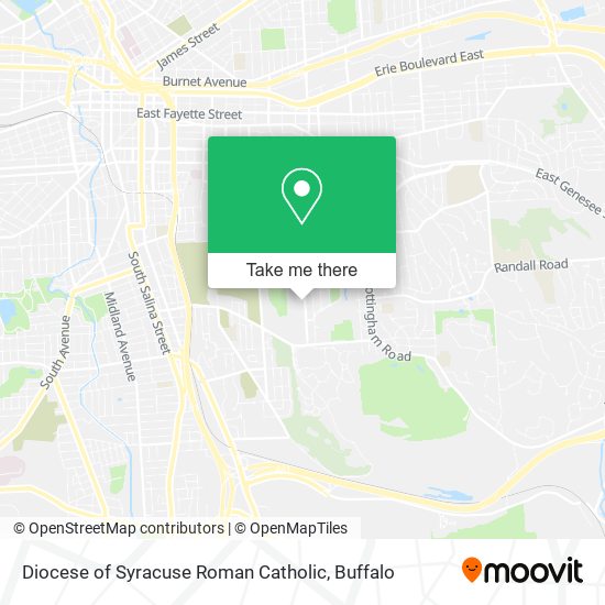 Diocese of Syracuse Roman Catholic map