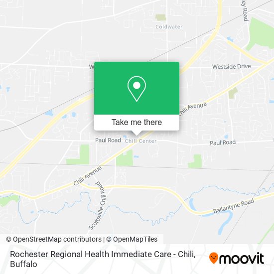 Mapa de Rochester Regional Health Immediate Care - Chili