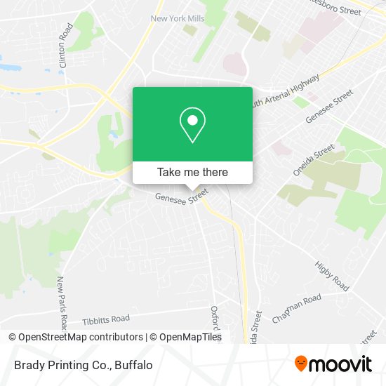 Mapa de Brady Printing Co.