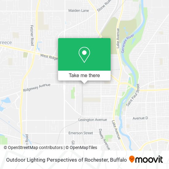 Mapa de Outdoor Lighting Perspectives of Rochester