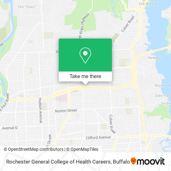 Rochester General College of Health Careers map
