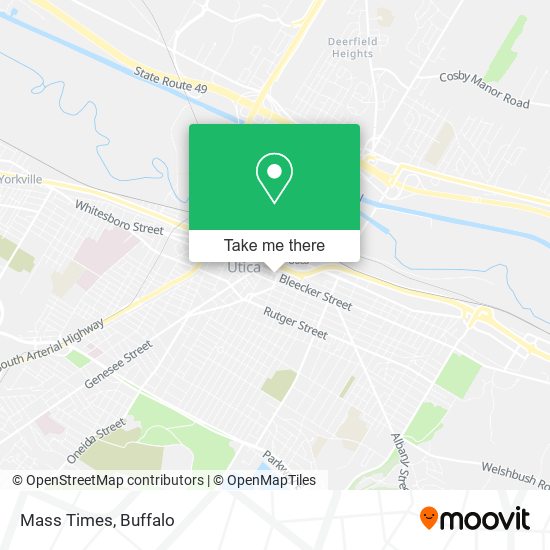 Mapa de Mass Times