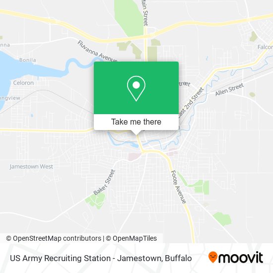Mapa de US Army Recruiting Station - Jamestown