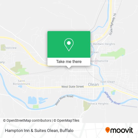 Hampton Inn & Suites Olean map
