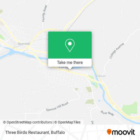Mapa de Three Birds Restaurant