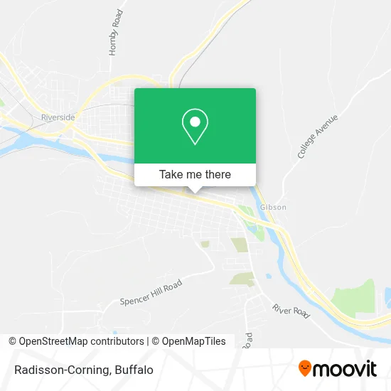 Radisson-Corning map