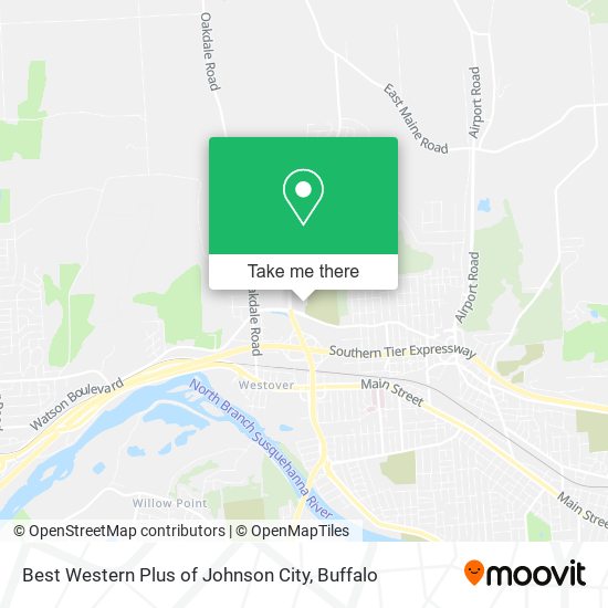 Best Western Plus of Johnson City map