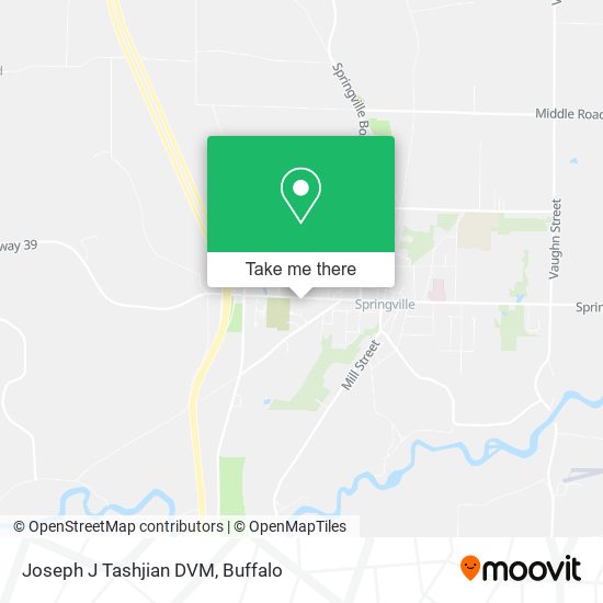 Joseph J Tashjian DVM map