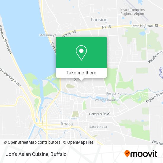 Jon's Asian Cuisine map