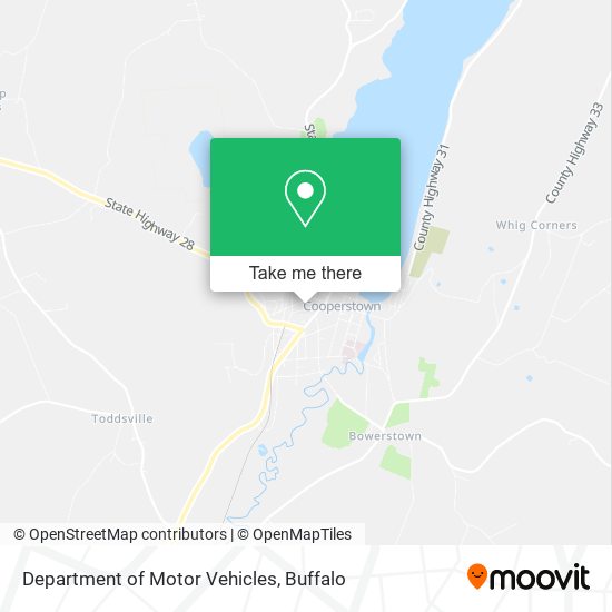 Department of Motor Vehicles map