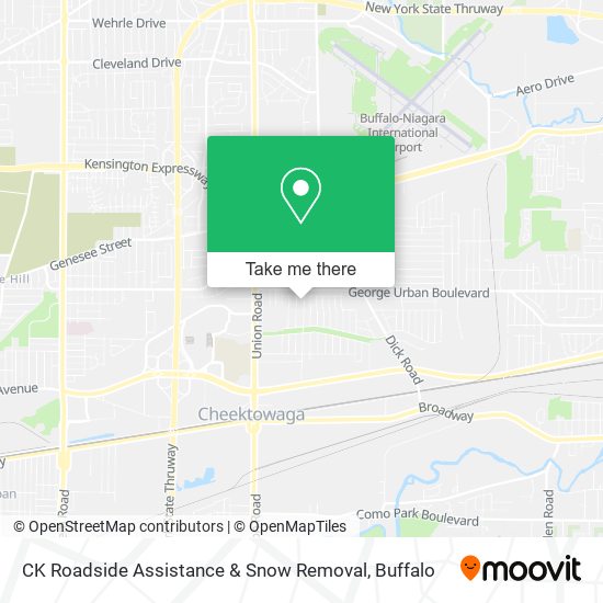CK Roadside Assistance & Snow Removal map