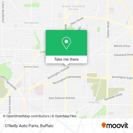 O'Reilly Auto Parts map