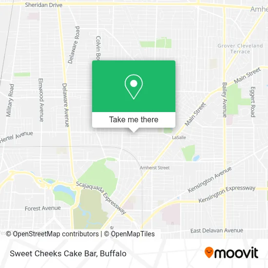 Sweet Cheeks Cake Bar map