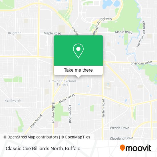 Classic Cue Billiards North map