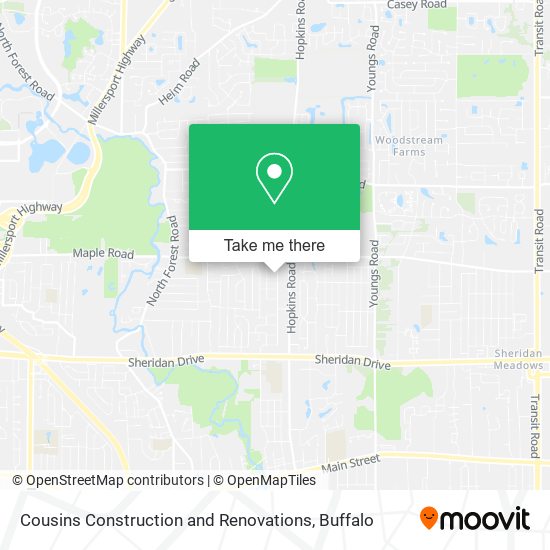 Cousins Construction and Renovations map