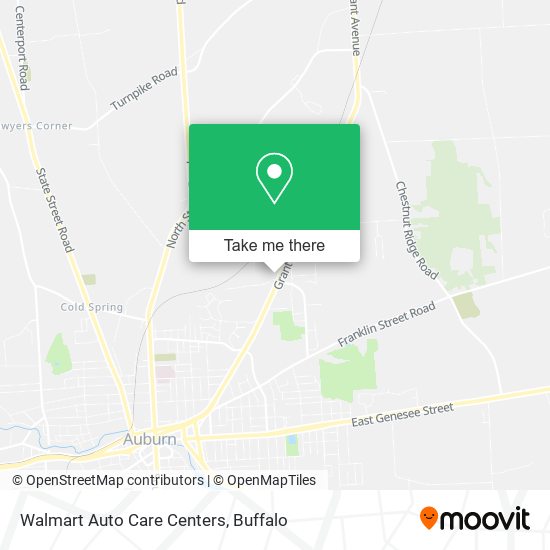 Mapa de Walmart Auto Care Centers