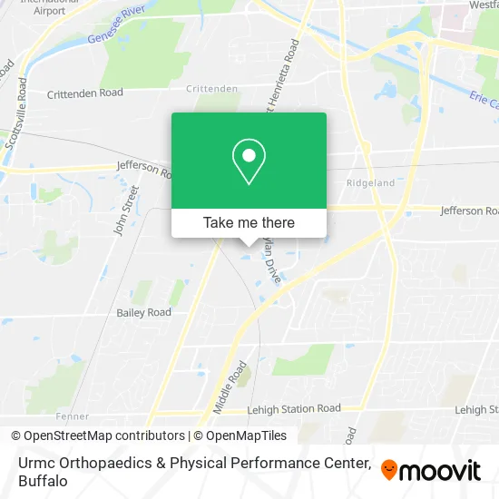 Urmc Orthopaedics & Physical Performance Center map