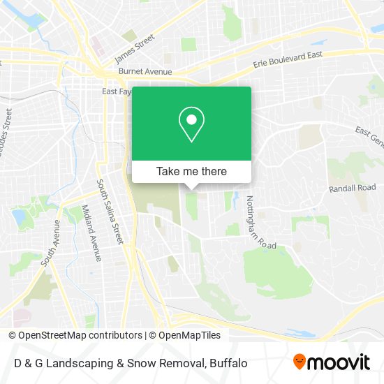 D & G Landscaping & Snow Removal map