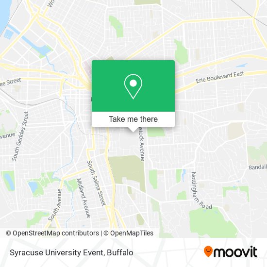 Syracuse University Event map