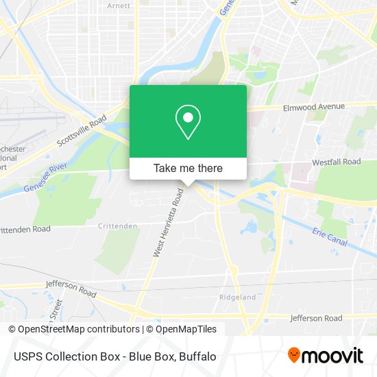 Mapa de USPS Collection Box - Blue Box