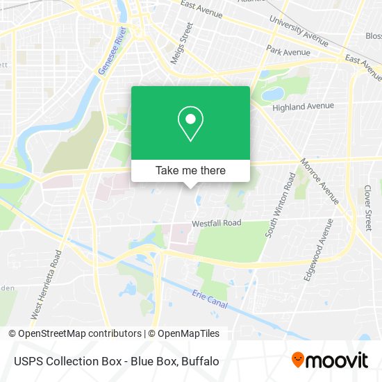 Mapa de USPS Collection Box - Blue Box