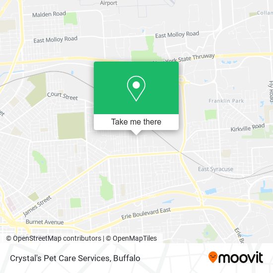 Crystal's Pet Care Services map