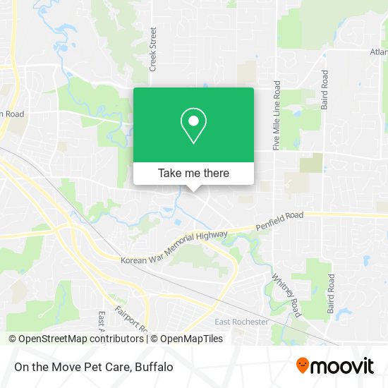 Mapa de On the Move Pet Care