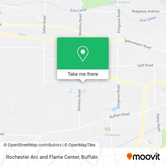 Rochester Arc and Flame Center map
