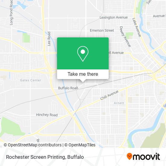 Rochester Screen Printing map