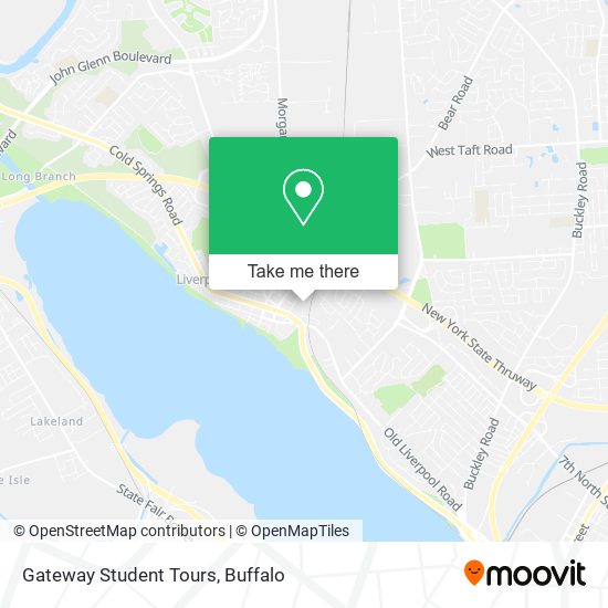 Gateway Student Tours map