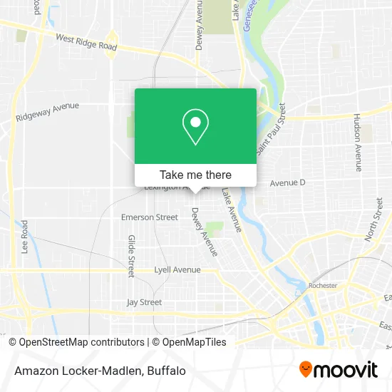 Amazon Locker-Madlen map