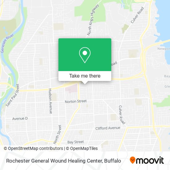 Mapa de Rochester General Wound Healing Center