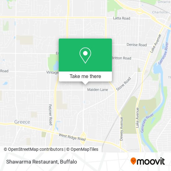 Mapa de Shawarma Restaurant