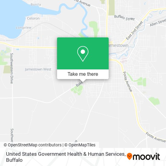 United States Government Health & Human Services map