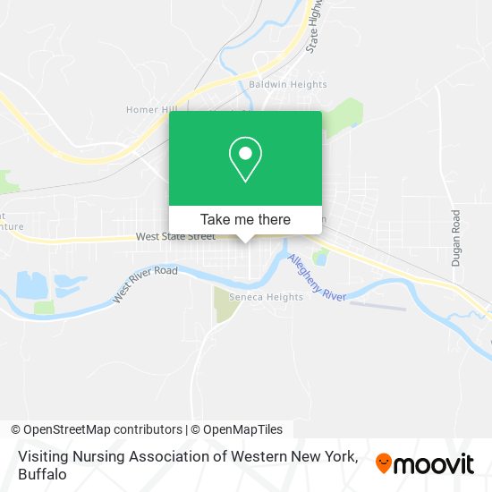 Visiting Nursing Association of Western New York map