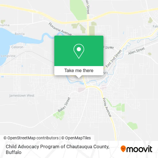 Child Advocacy Program of Chautauqua County map