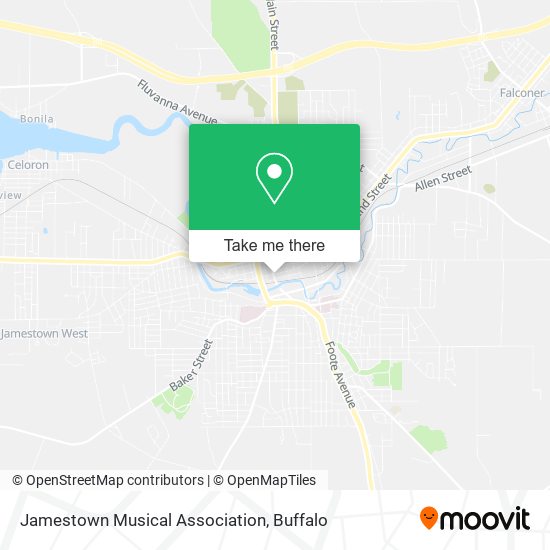 Jamestown Musical Association map