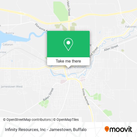 Infinity Resources, Inc - Jamestown map