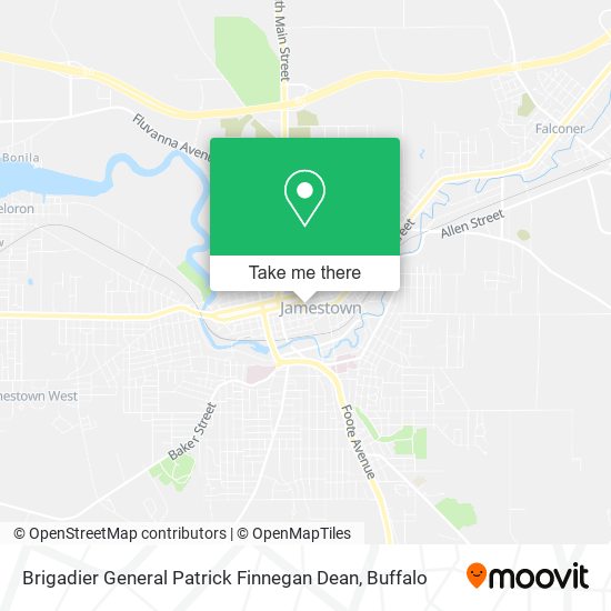 Brigadier General Patrick Finnegan Dean map